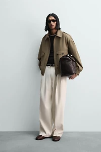 RELAXED FIT VISCOSE-COTTON JACKET