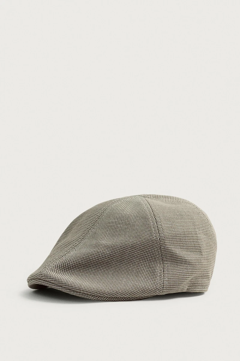 TEXTURED PLAID BERET