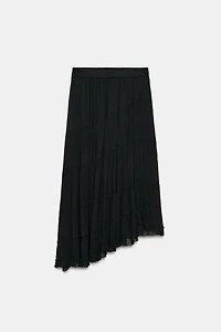 ASYMMETRIC MIDI SKIRT
