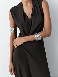 Textured metal bangle