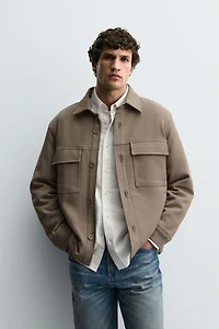 TEXTURED QUILTED OVERSHIRT