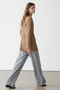 Veste de costume chinée lin
