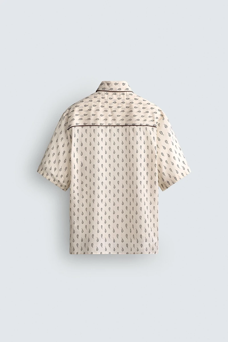 CONTRAST PAISLEY RELAXED FIT SHIRT
