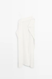 Asymmetric ruffle midi dress - STUDIO