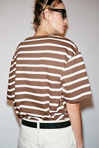 T-SHIRT RAYÉ À MANCHES COURTES
