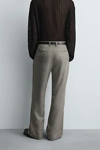 FLARE FIT STRUCTURED PANTS