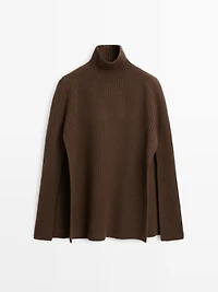 100% wool knitted coat