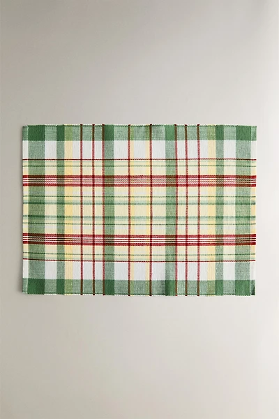 COLORED CHECK PLACEMAT (PACK OF 2)
