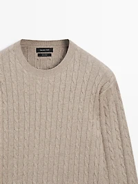100% cotton cable-knit sweater