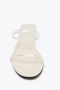 VINYL WEDGE SANDALS
