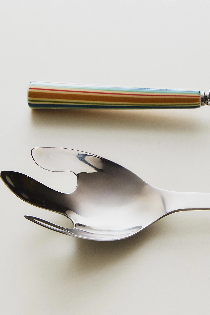 CERAMIC HANDLE SALAD CUTLERY SET (SET OF 2)