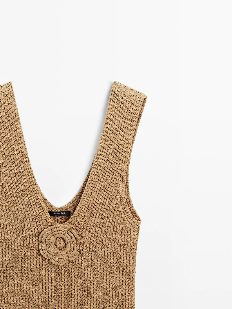 Top fleur coton