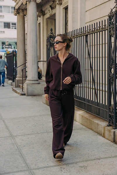 ELASTIC WAIST WIDE LEG PANTS
