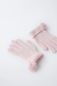 POM-POM KNIT GLOVES