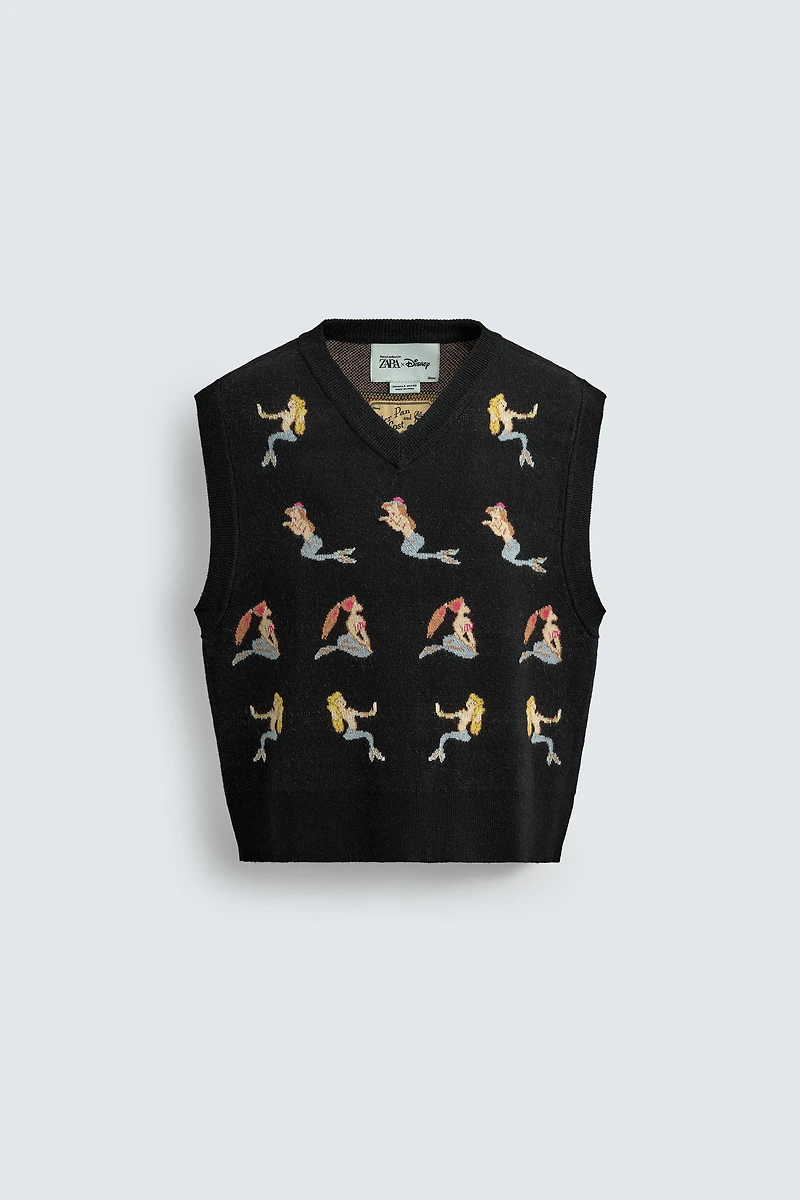 KNIT VEST THE MERMAIDS PETER PAN HARRY LAMBERT FOR ZARA X DISNEY