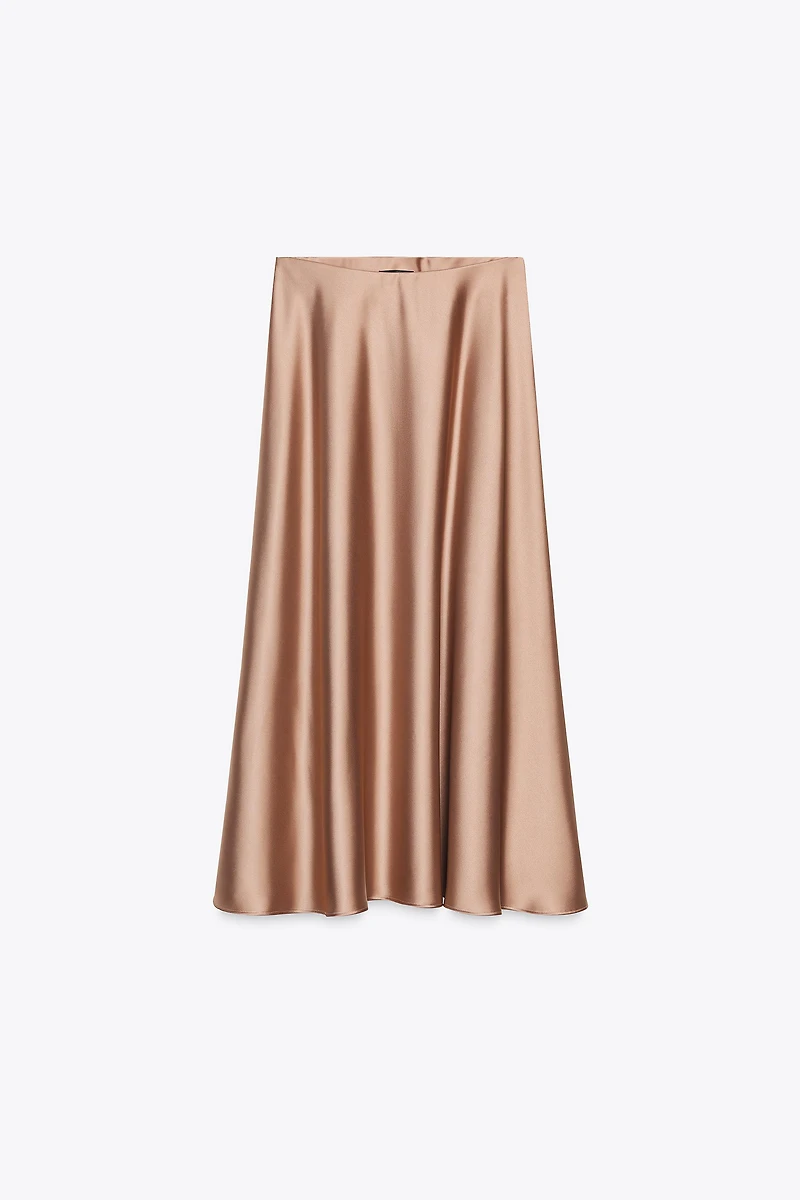 JUPE MIDI SATINÉE