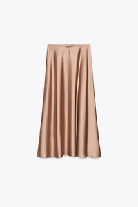 JUPE MIDI SATINÉE