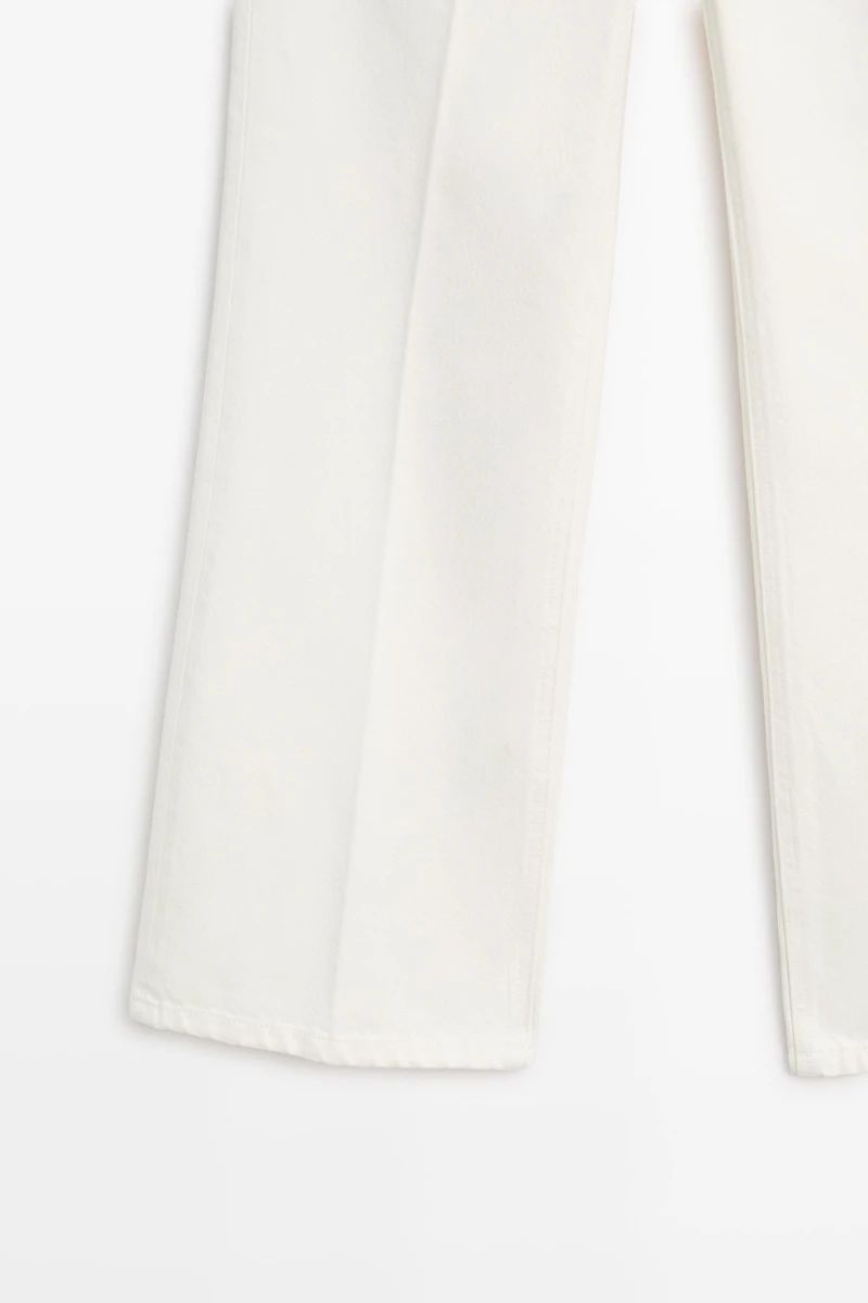 Mid-waist cropped flare fit jeans