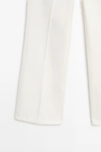 Mid-waist cropped flare fit jeans