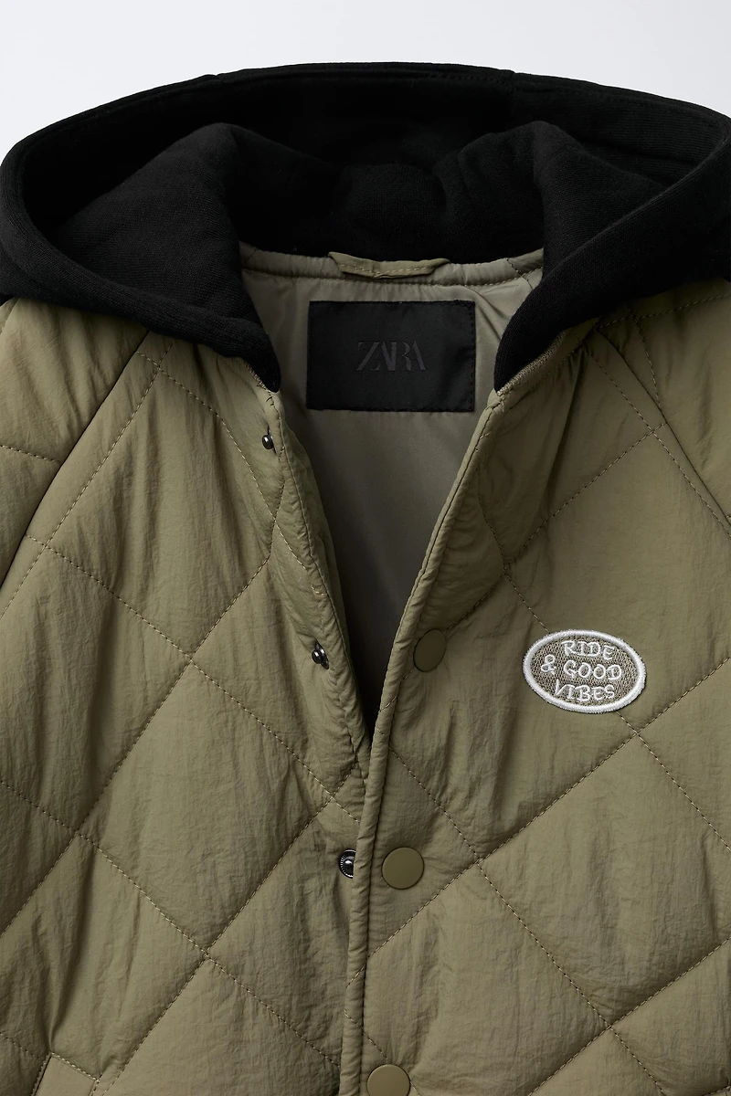 COMBINATION HOODIE PUFFER JACKET