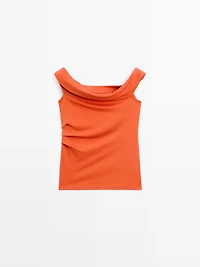 Draped top with knot detail
