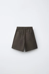 COTTON ELASTIC WAIST SHORTS