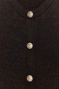 GOLDEN BUTTON KNIT CARDIGAN