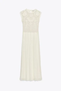 ZW COLLECTION EMBROIDERED COMBINATION DRESS