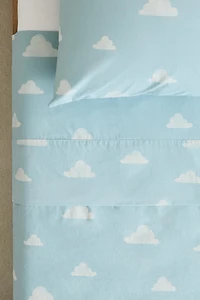 DRAP DE DESSUS ENFANT IMPRIMÉ NUAGES
