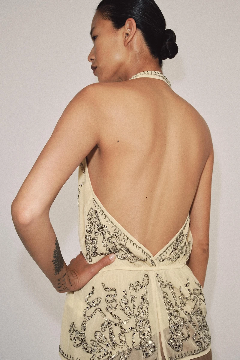 TOP HALTER BRODÉ ZW COLLECTION LIMITED EDITION