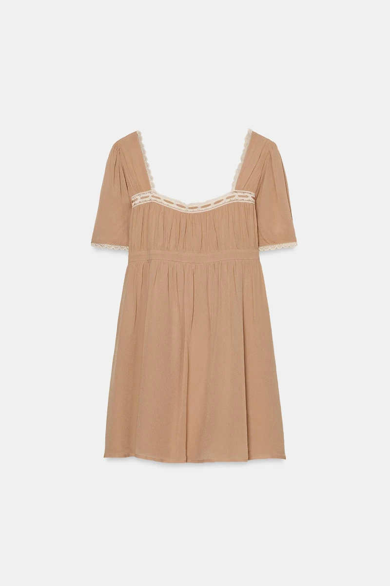 CONTRAST LACE COMBINATION DRESS