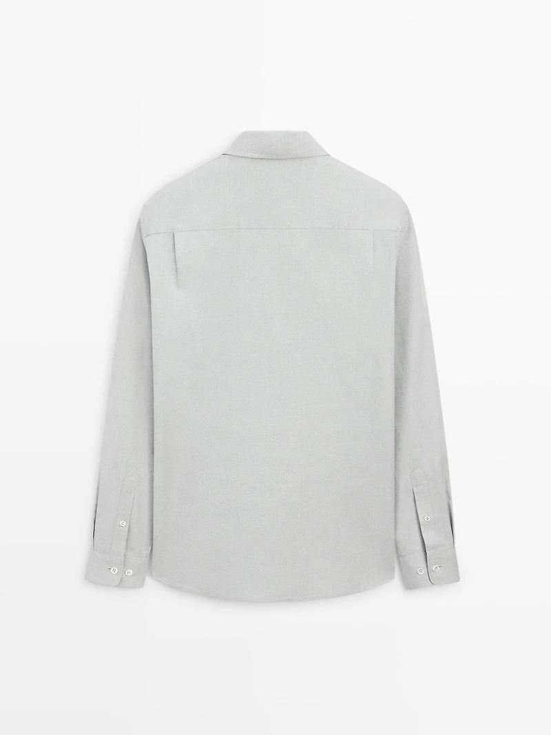 Chemise regular fit en coton mélangé