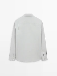 Chemise regular fit en coton mélangé