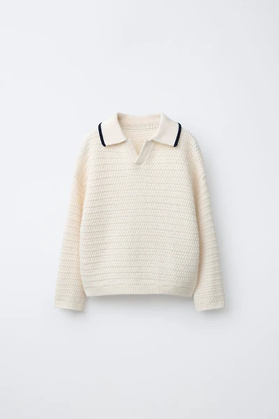 TEXTURED POLO JUMPER