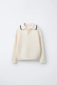TEXTURED POLO JUMPER