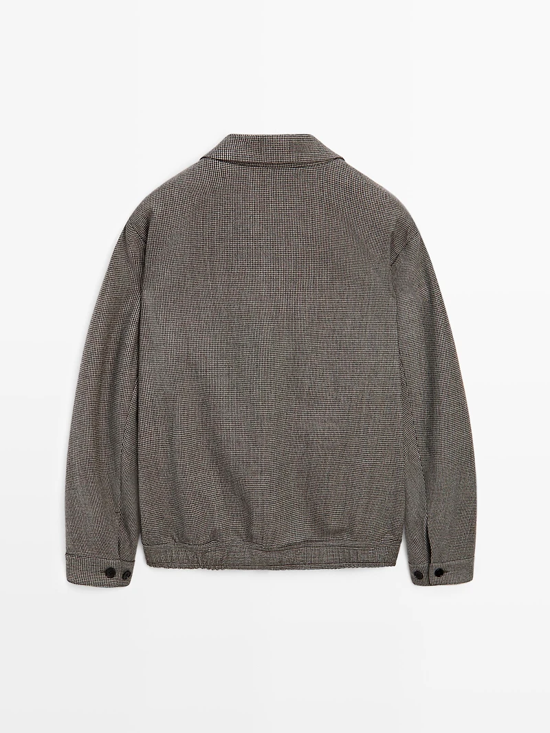 100% wool houndstooth jacket