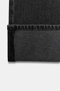TRF MID-RISE FOLD-UP STRAIGHT LEG JEANS