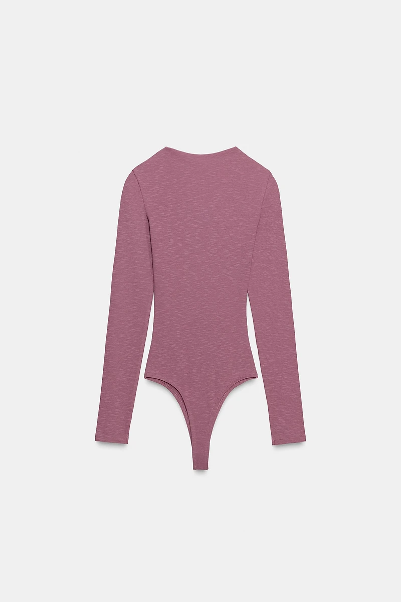 LONG SLEEVE RIBBED BODYSUIT