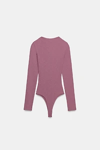 LONG SLEEVE RIBBED BODYSUIT