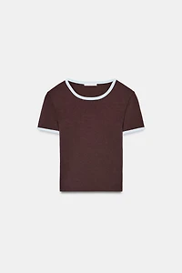 CONTRAST TRIM T-SHIRT
