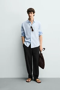 RELAXED FIT TEXTURED PANTS