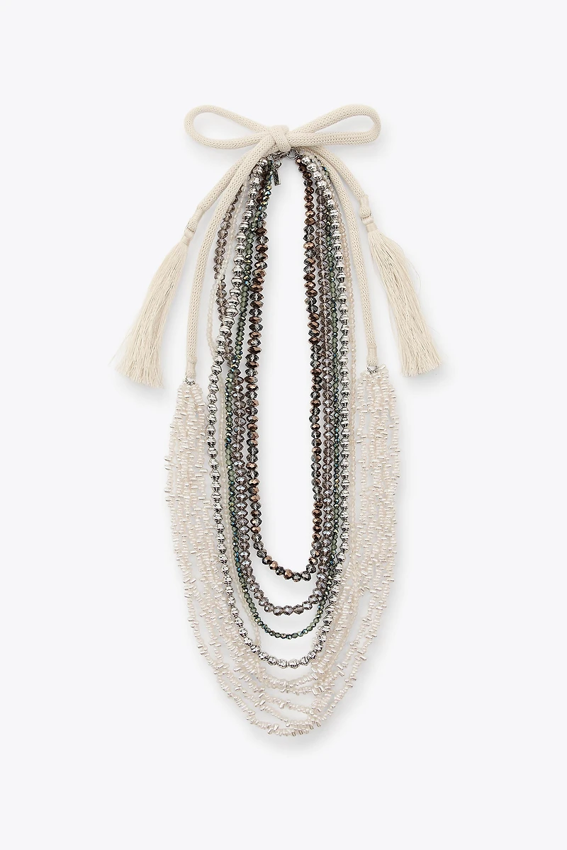 LOT DE 2 COLLIERS FANTAISIE PERLES