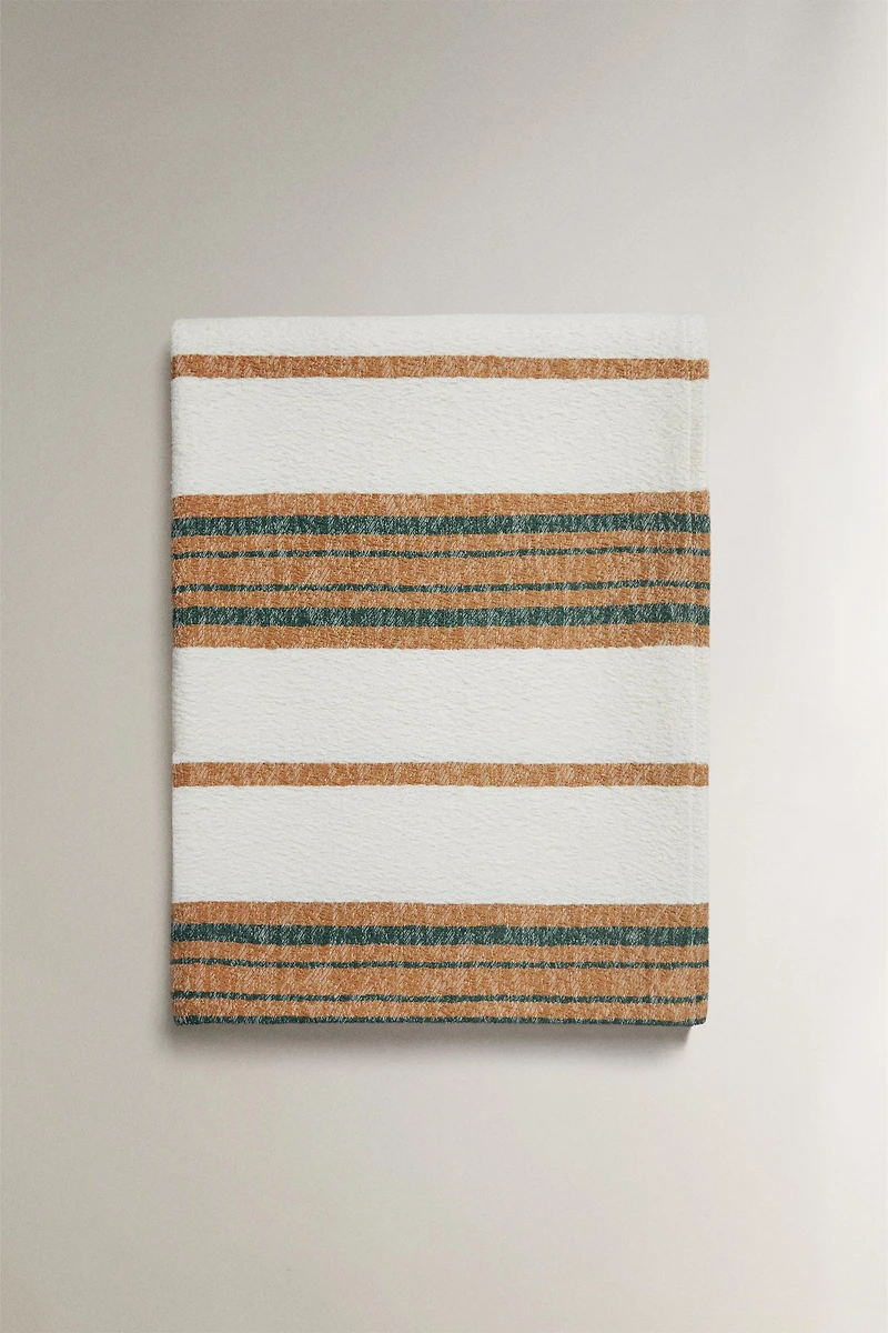IRREGULAR STRIPED COTTON BLANKET