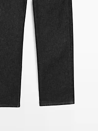 High-waist straight-leg jeans