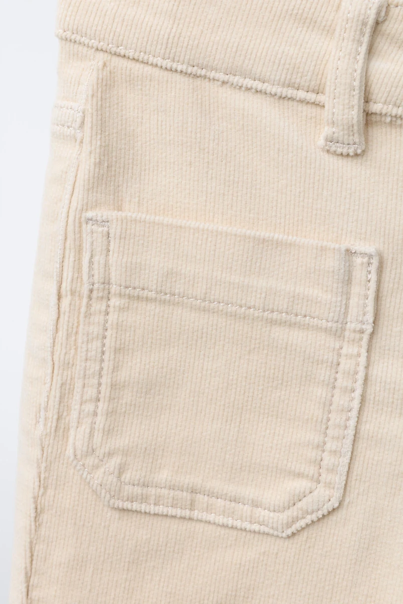 STRAIGHT CORDUROY PANTS WITH POCKETS