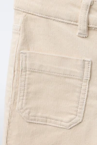 STRAIGHT CORDUROY PANTS WITH POCKETS