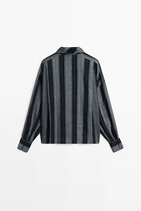 Striped flowing cotton linen shirt