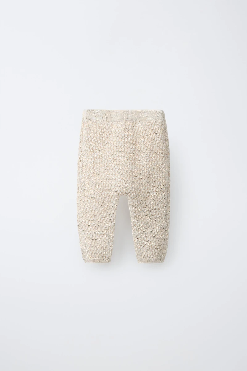 TEXTURED KNIT PANTS
