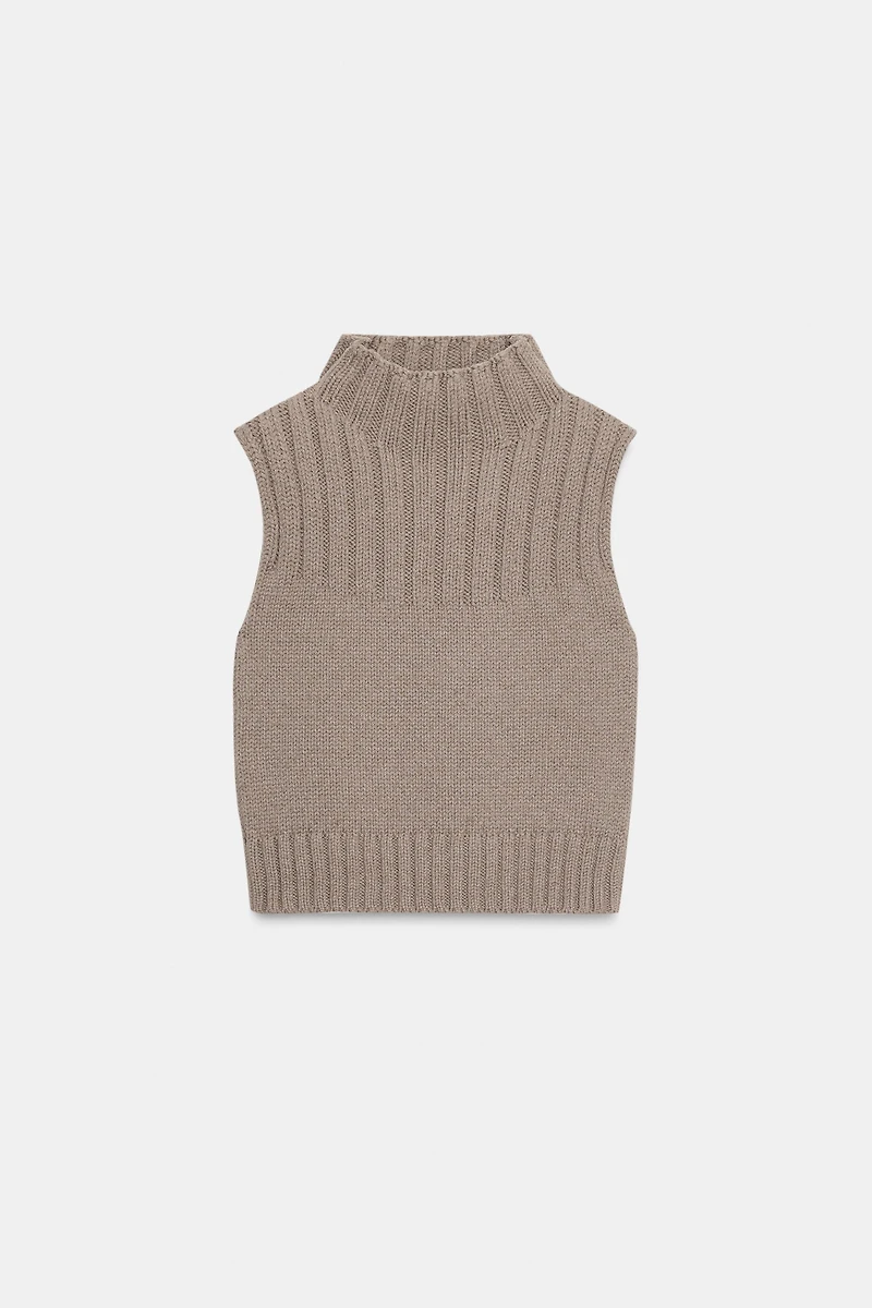TOP EN MAILLE À COL CHEMINÉE