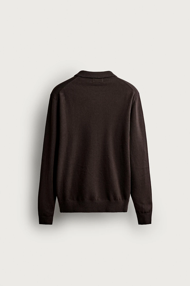 COTTON-LINEN KNIT REGULAR FIT POLO